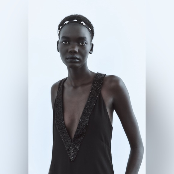 Zara Black 🖤💎🖤💎 Rhinestone Hair Tie- NWT - Picture 3 of 5